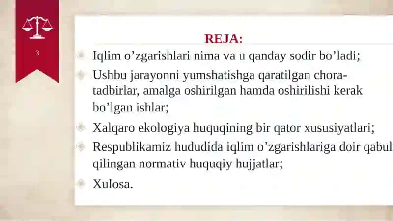 IQLIM O’ZGARISHI OQIBATLARINI BARTARAF ETISHDA XALQARO EKOLOGIK HUQUQNING MOHIYATI 3