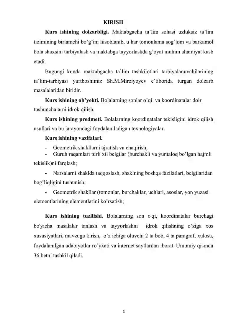 Sonlar o’qi koordinata burchagi bo’yicha masalalar tanlash va tayyorlash. 3