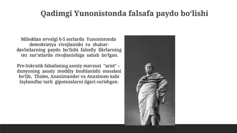 Qadimgi Yunonistonda falsafa ilmining shakllanishi 3