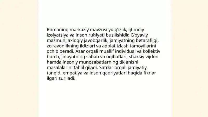 Yolg`izlikning yuz yili,oshkor qotillik asari tahlili 3