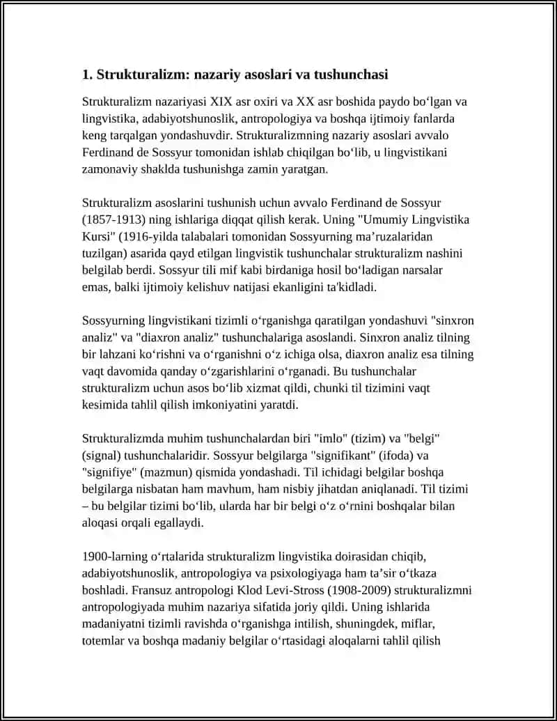 STRUKTURALIZM VA UNING YO'NALISHLARI 3