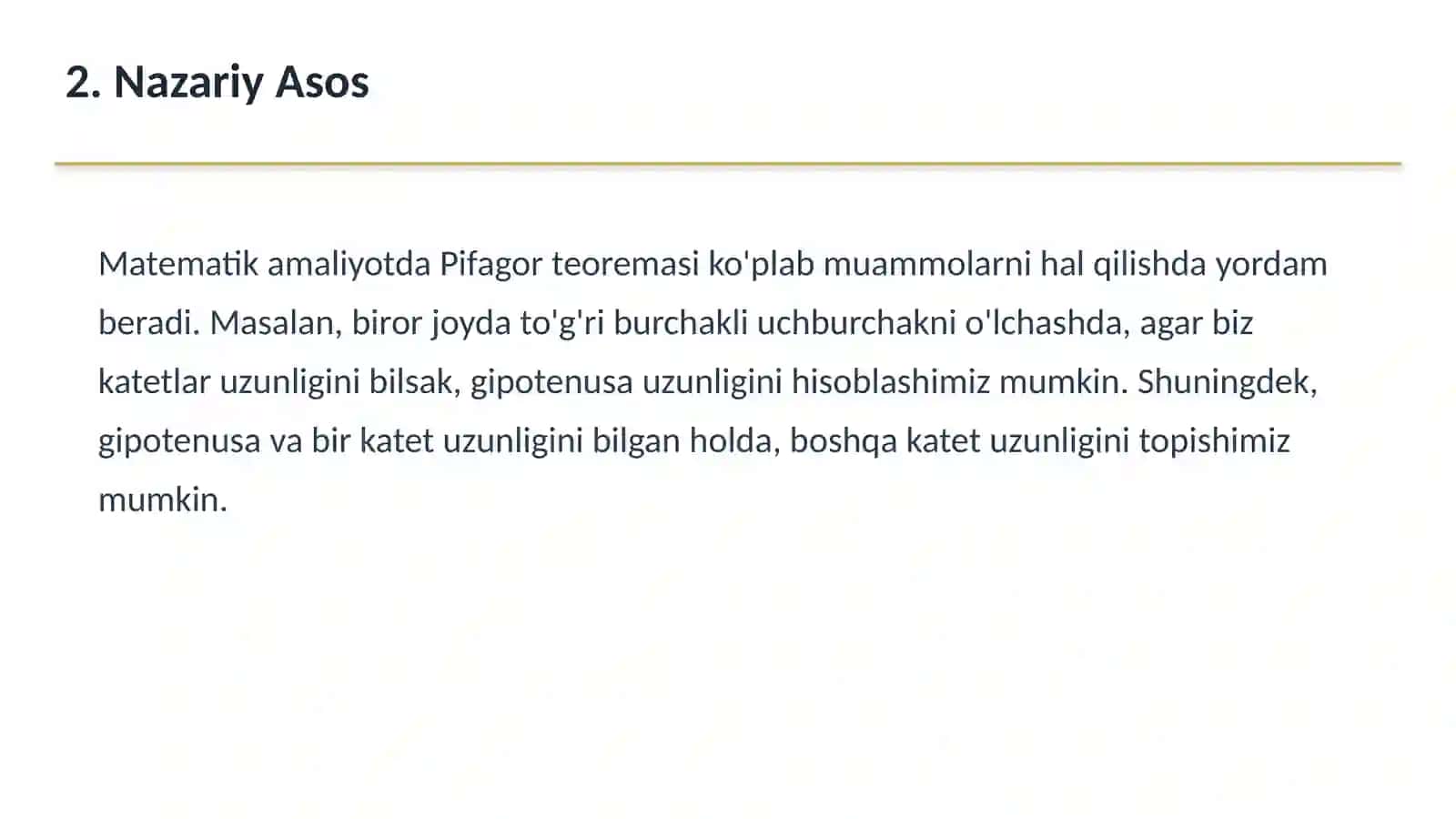 PIFAGOR TEOREMASI 3