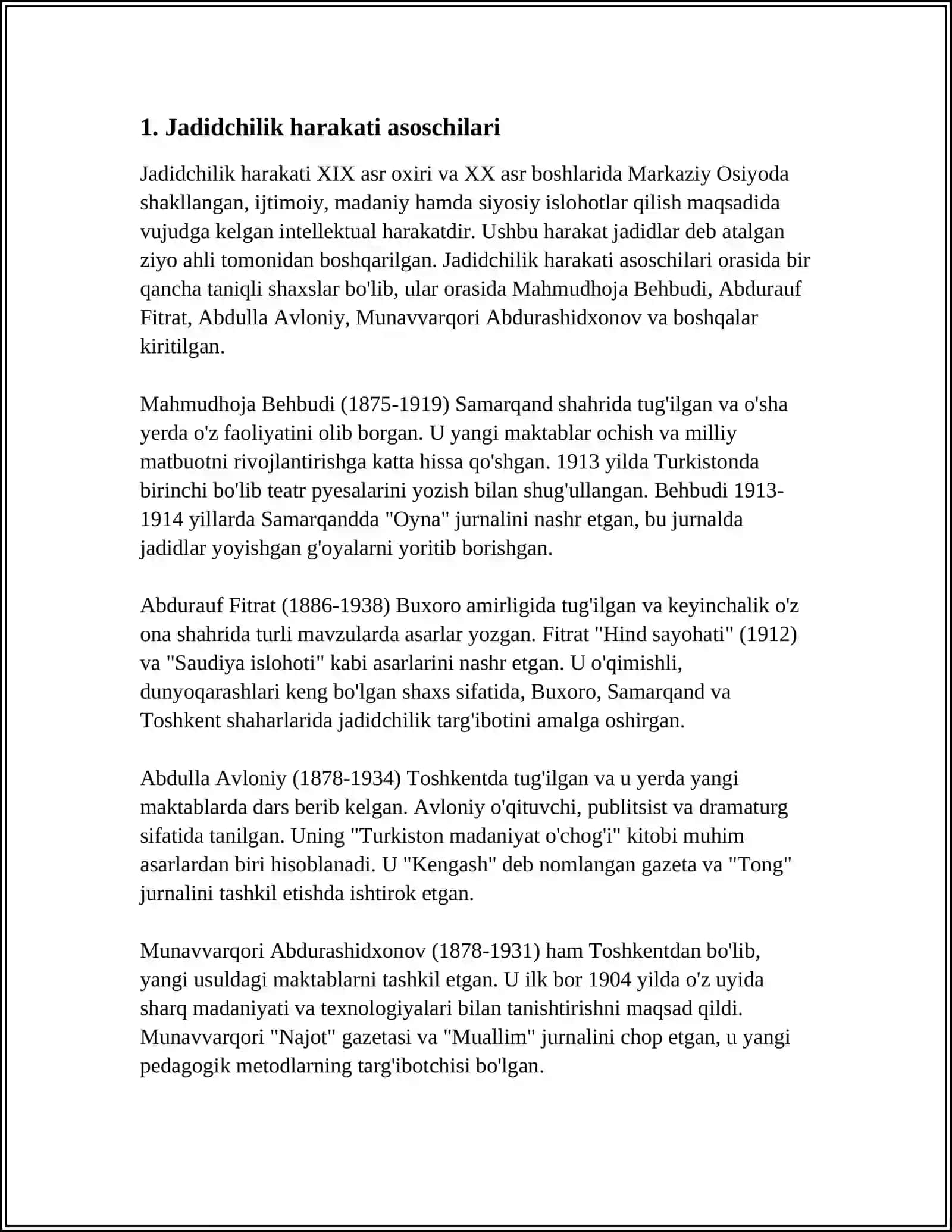 TURKISTONDA JADIDCHILIK XARAKATINING VUJUDGA KELISHI 3