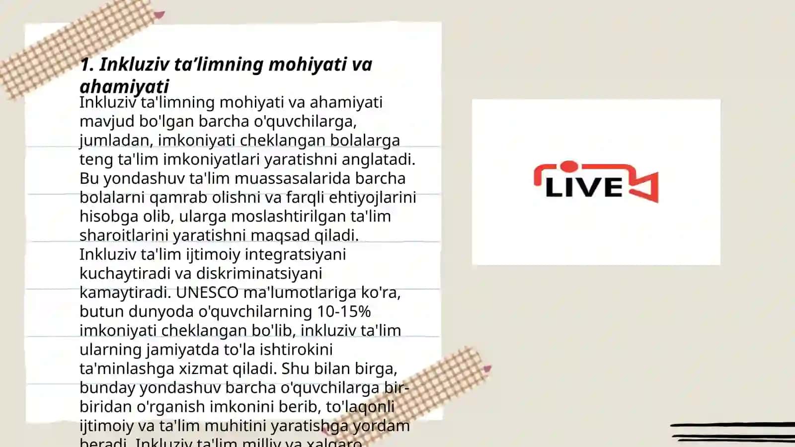 Maktabgacha taʼlim muassasasida inquliziv taʼlim 3