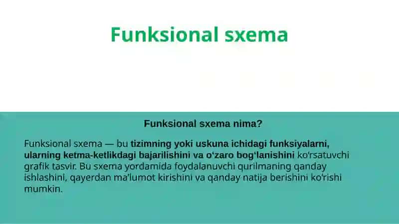Funksionalsxemalar va ularning tuzishi 3
