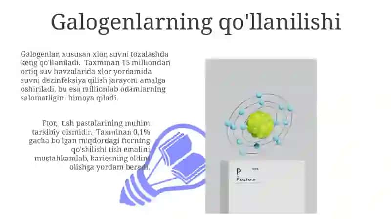 Galogenlar.Davriy jadvalidagi oʻrni atom tuzilishi 3