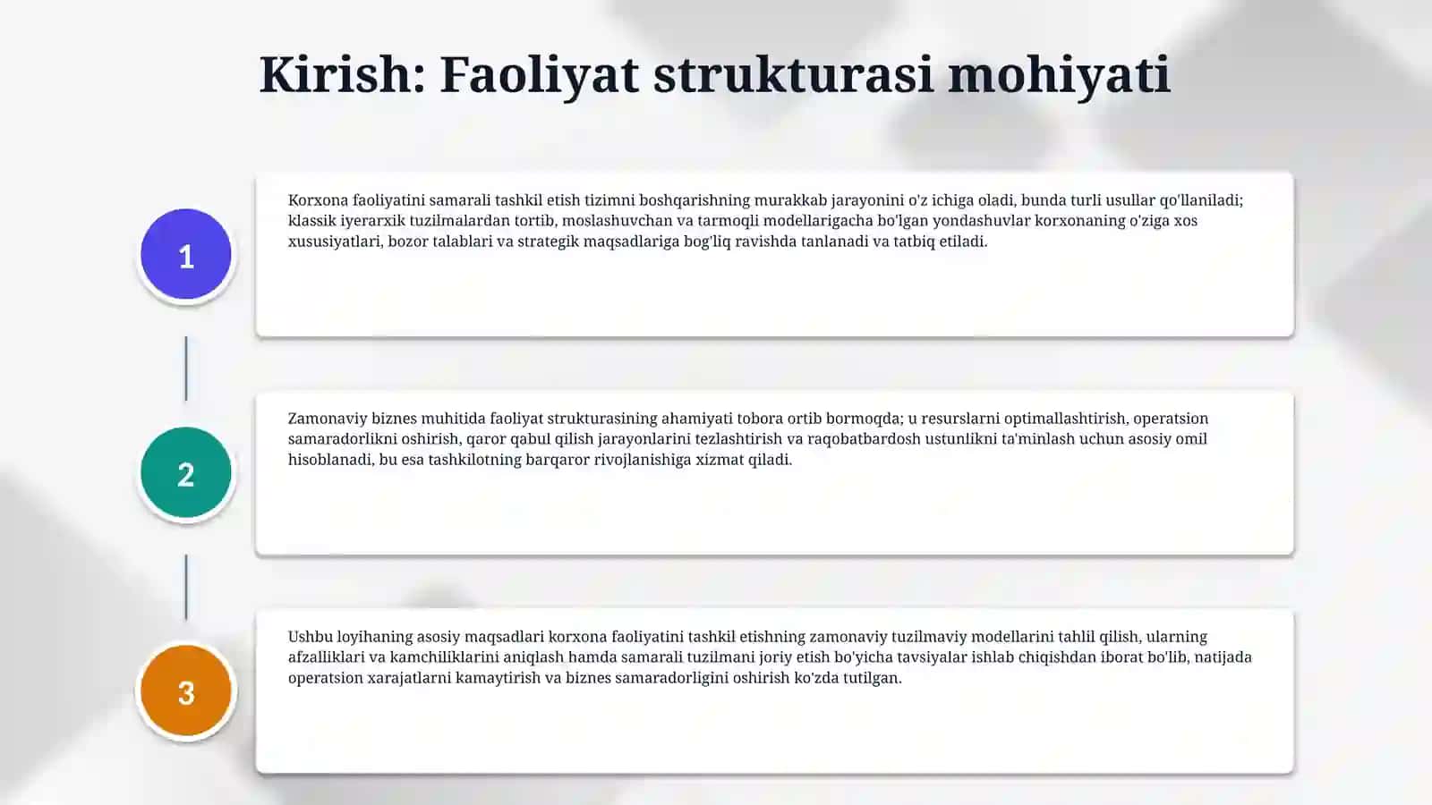 Faoliyat strukturasi 3