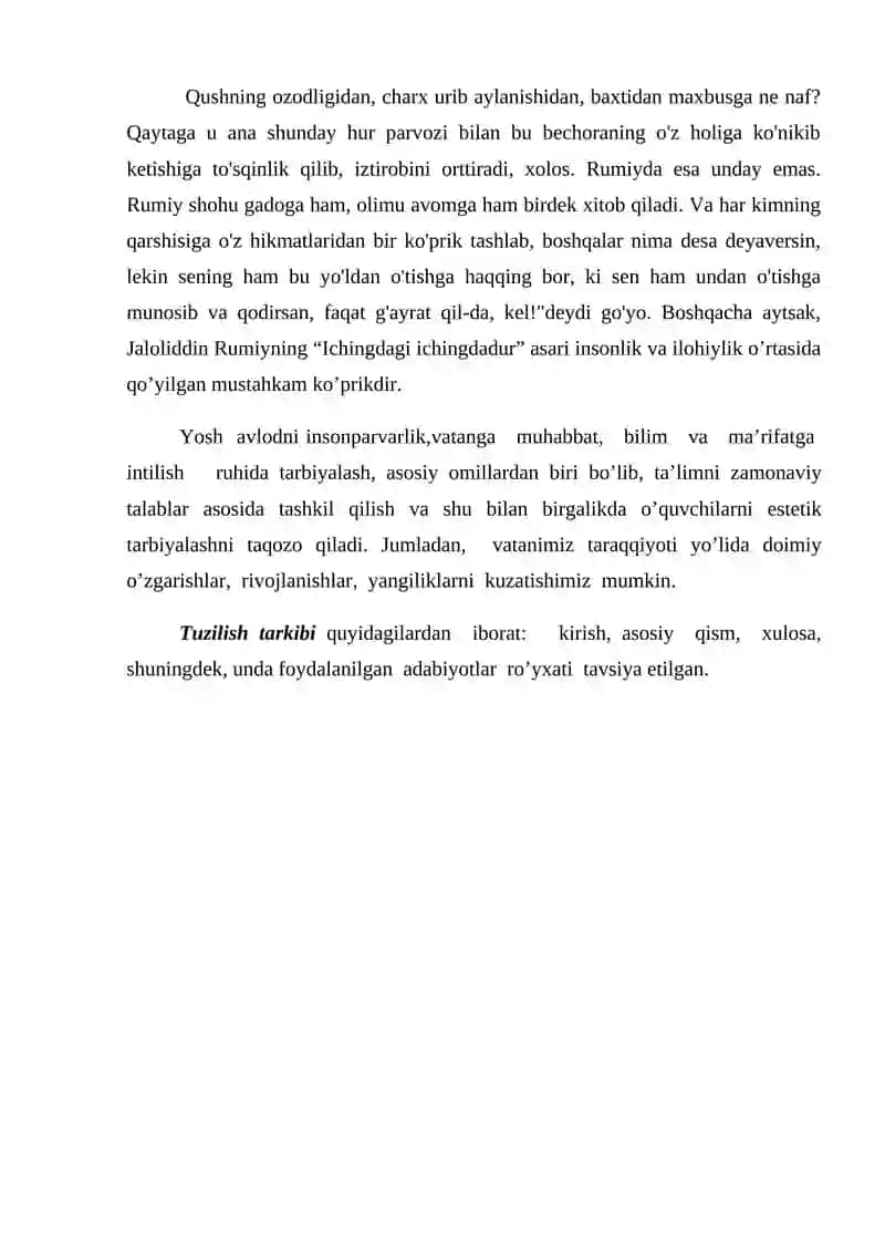 "Ichingdagi ichingdadur" asaridagi men va din xususida 3