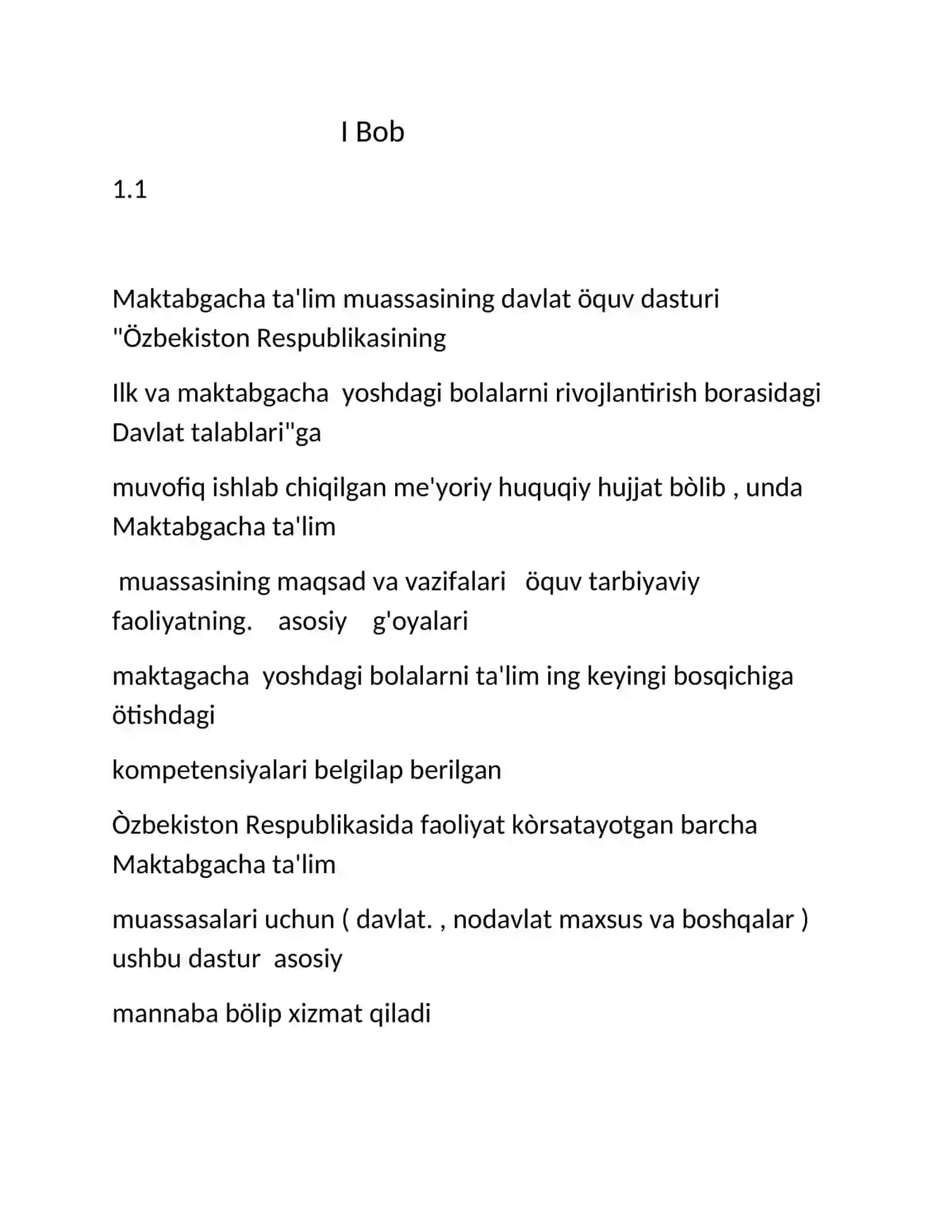 "Ilk qadam"davlat òquv dasturi 3