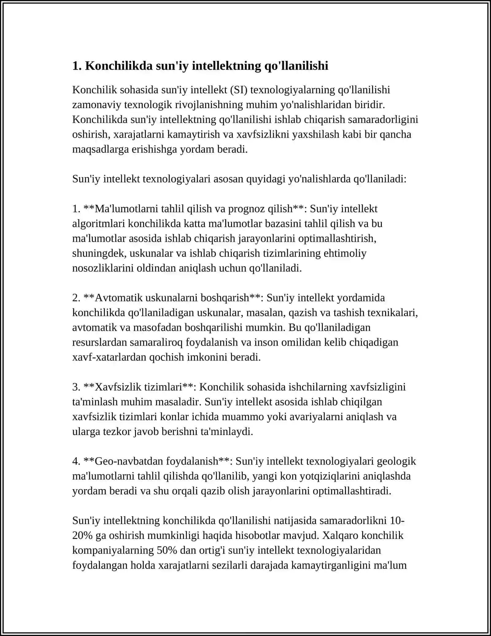 KONCHILIK SANOATIDAGI YANGILIKLAR VA QO'LLANILAYOTGAN ZAMONAVIY TEXNALOGIYALAR 3