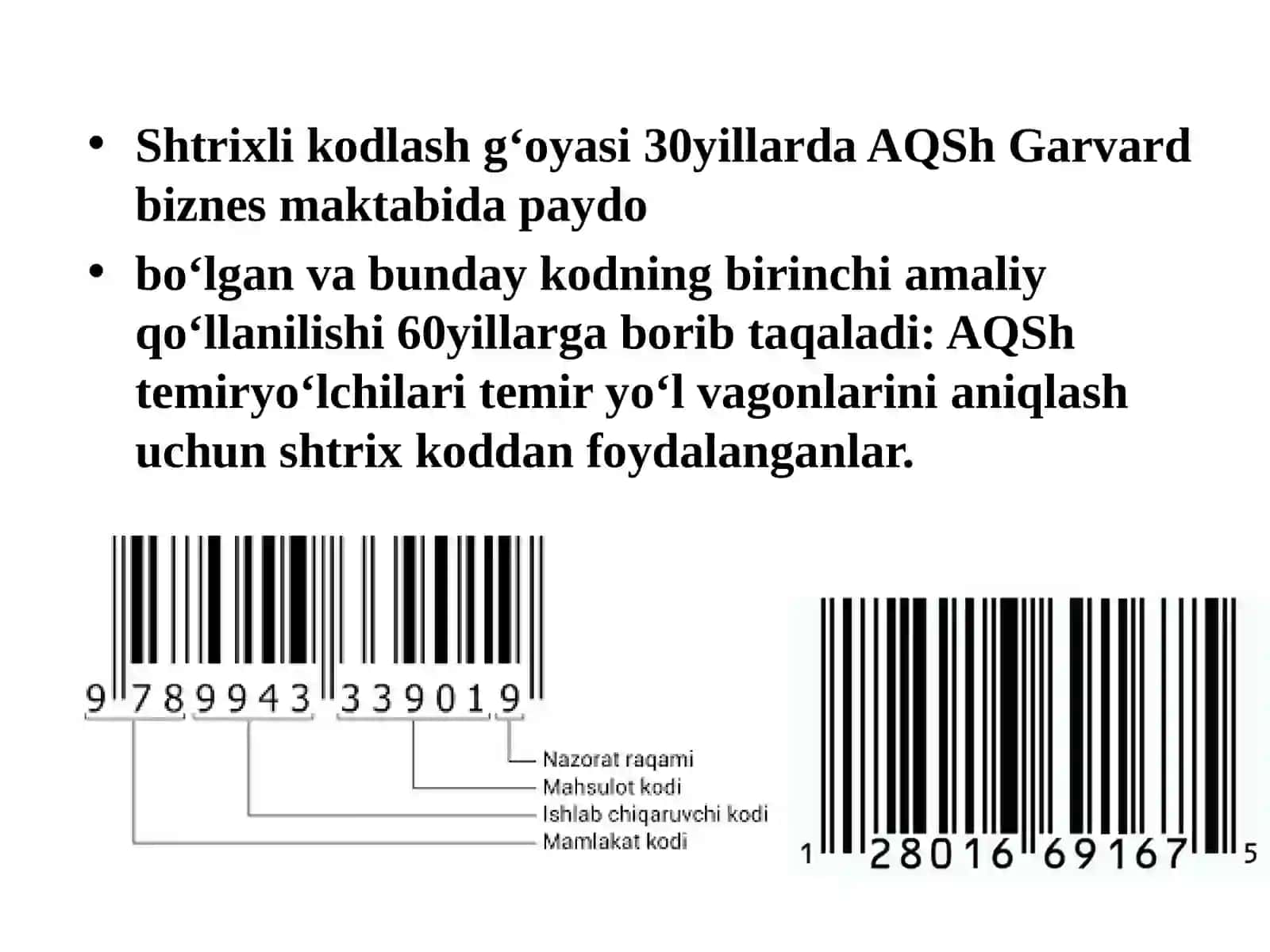 Amaliy mashg‘ulot - Maxsulot sifati tug‘risidagi ma’lumotlarni shtrixli kodlash 3
