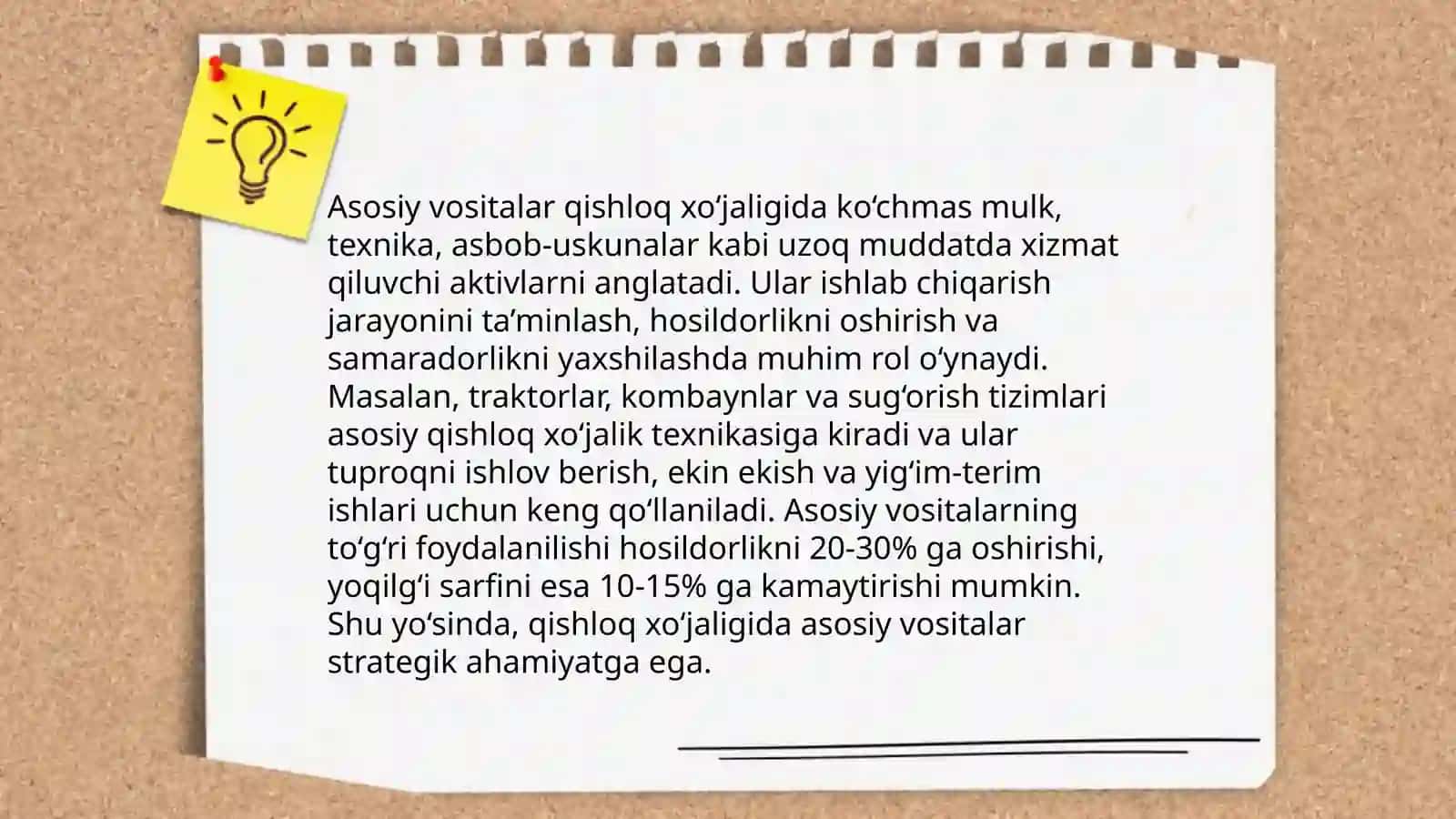 Qishloq xo‘jaligida asosiy vositalar haqida tushimcha 3
