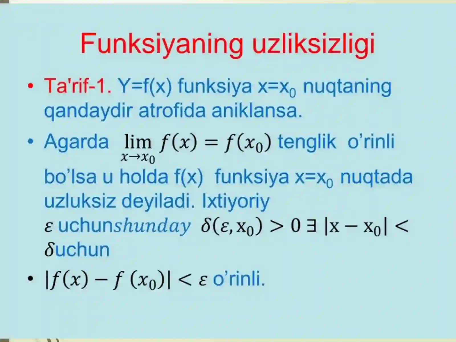 Uzluksiz deffirensiallanuvchi bo‘lmagan funksiyalar 3