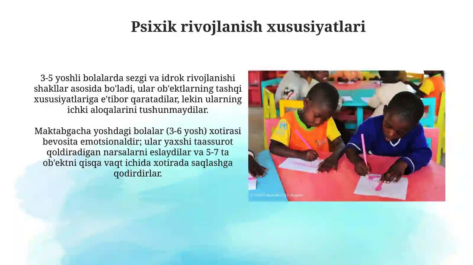 Maktabgacha talim yonalishidagi bolalarning paixologik xususiyatlari 3