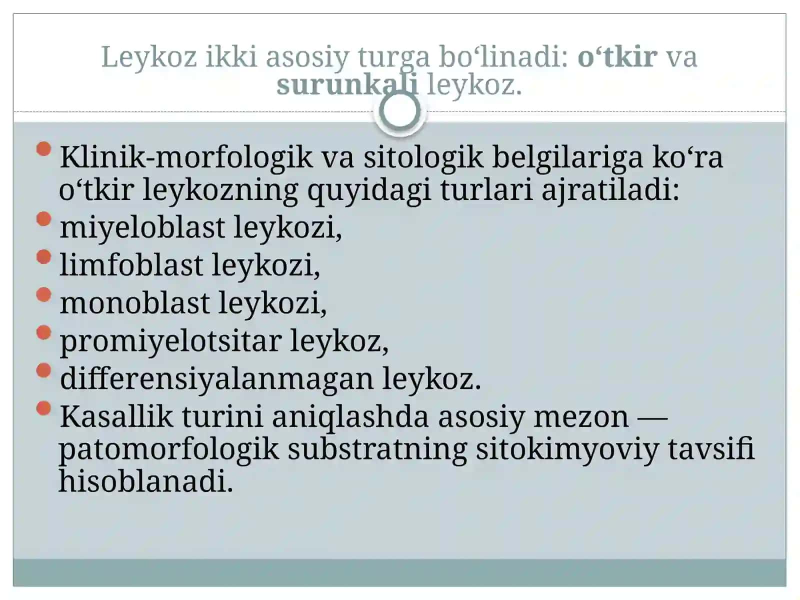 Qon yaratuvchi a’zolar patologiyasida OBShQdagi oʻzgarishlar 3