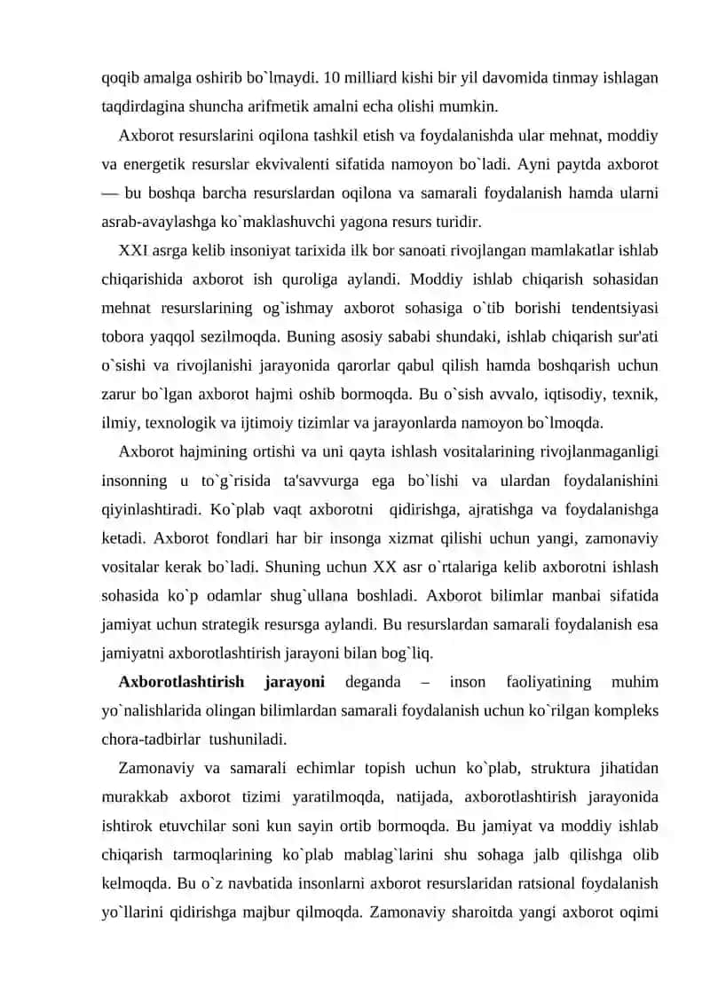 Axborot tizimlari 3