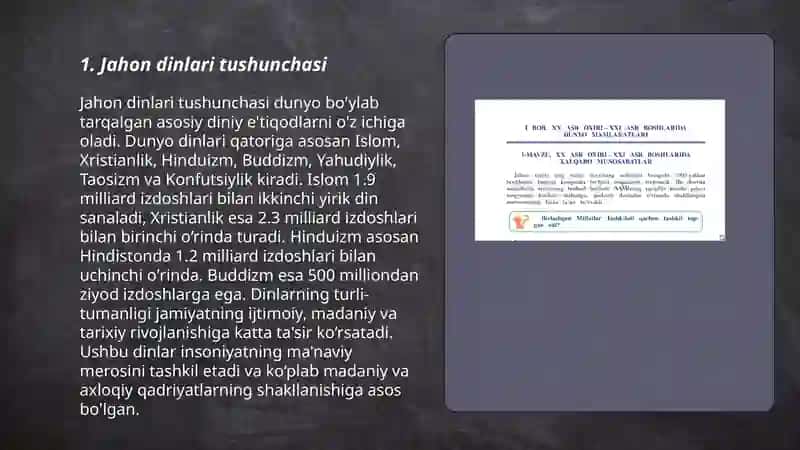 Jahon dinlari va ularning tasnifi 3