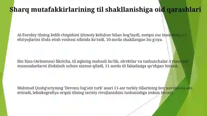 Sharq mutafakkirlarining til shaklanishiga oid qarashlari 3