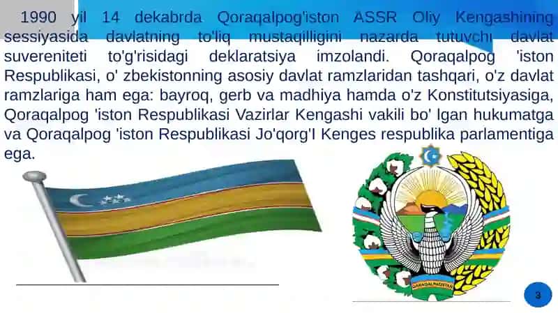 Mustaqillik yillarida Qoraqalpog'iston Respublikasining ijtimoiy-iqtisodiy va siyosiy hayotidagi islohotlar 3