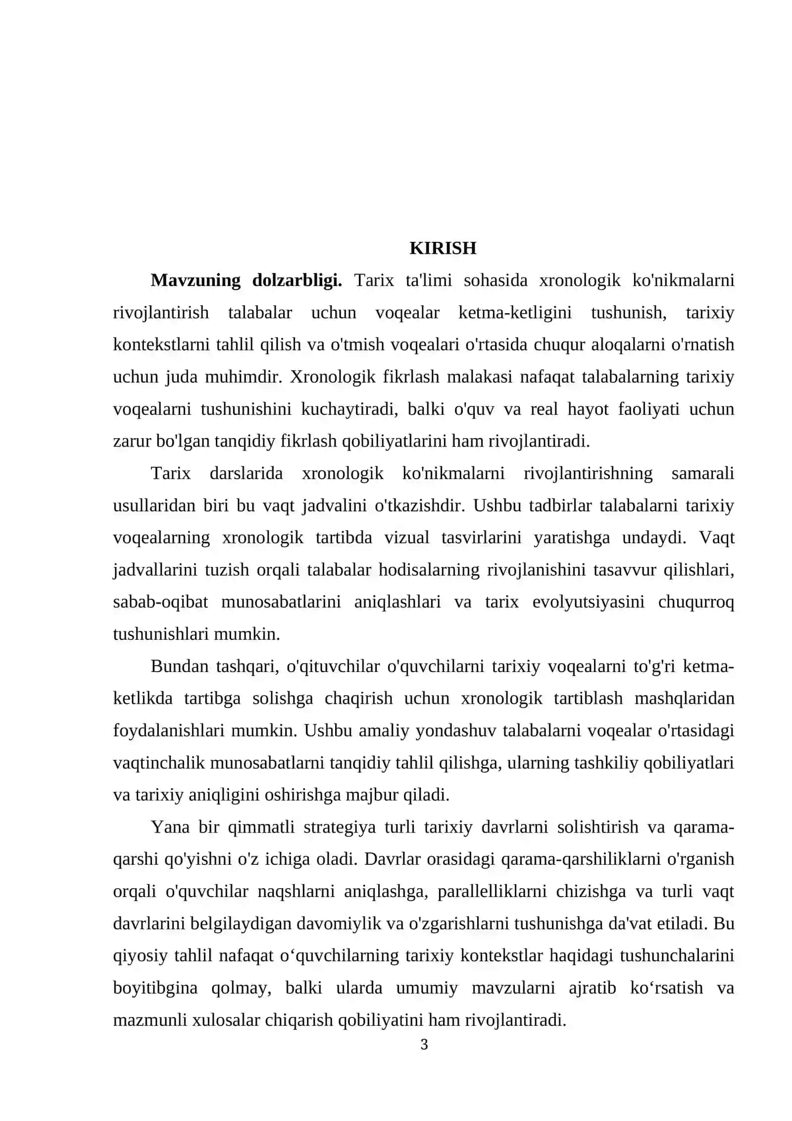 Tarix darslarida xronologik ko'nikmalarni shakllantirish usullari 3