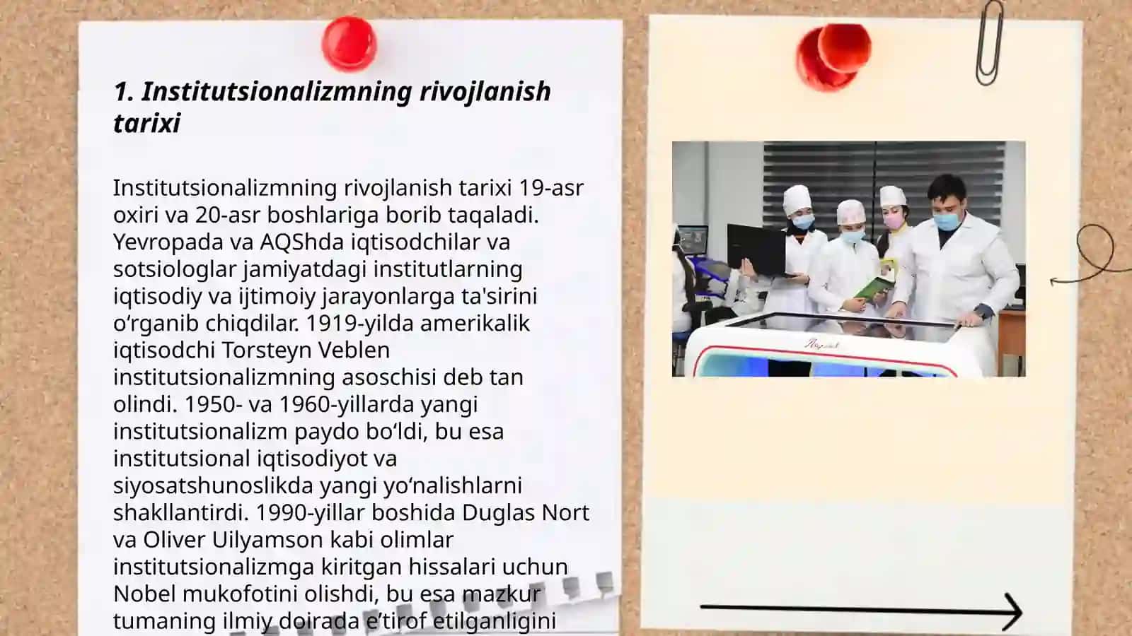 Institutsionalizmning rivojlanish tarixi 3