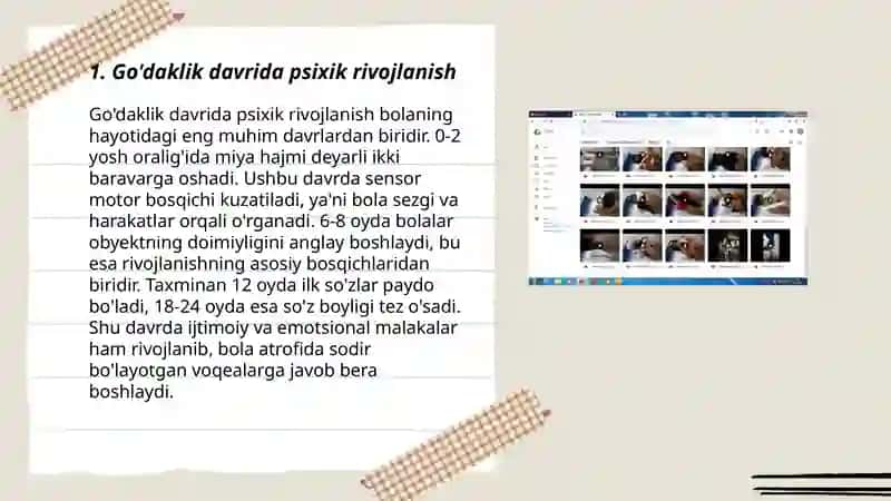 Go'daklik davrida psixik rivojlanishda kattalar bilan emotsional muloqotning ahamiyati (emotsional deprivatsiyaning salbiy oqibatlari) 3