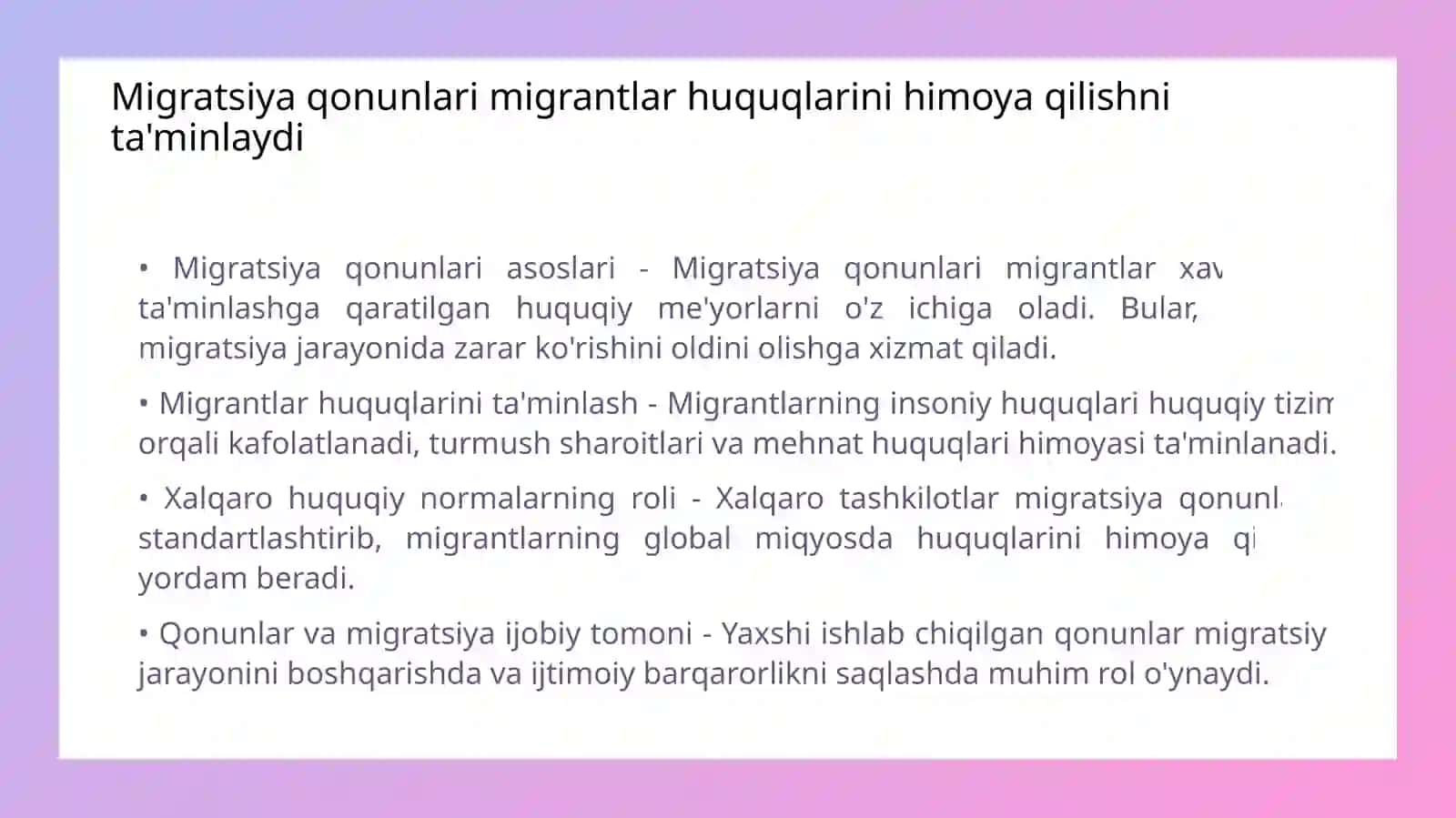 Migrantlar va ularning oila azolari huquqlari 3
