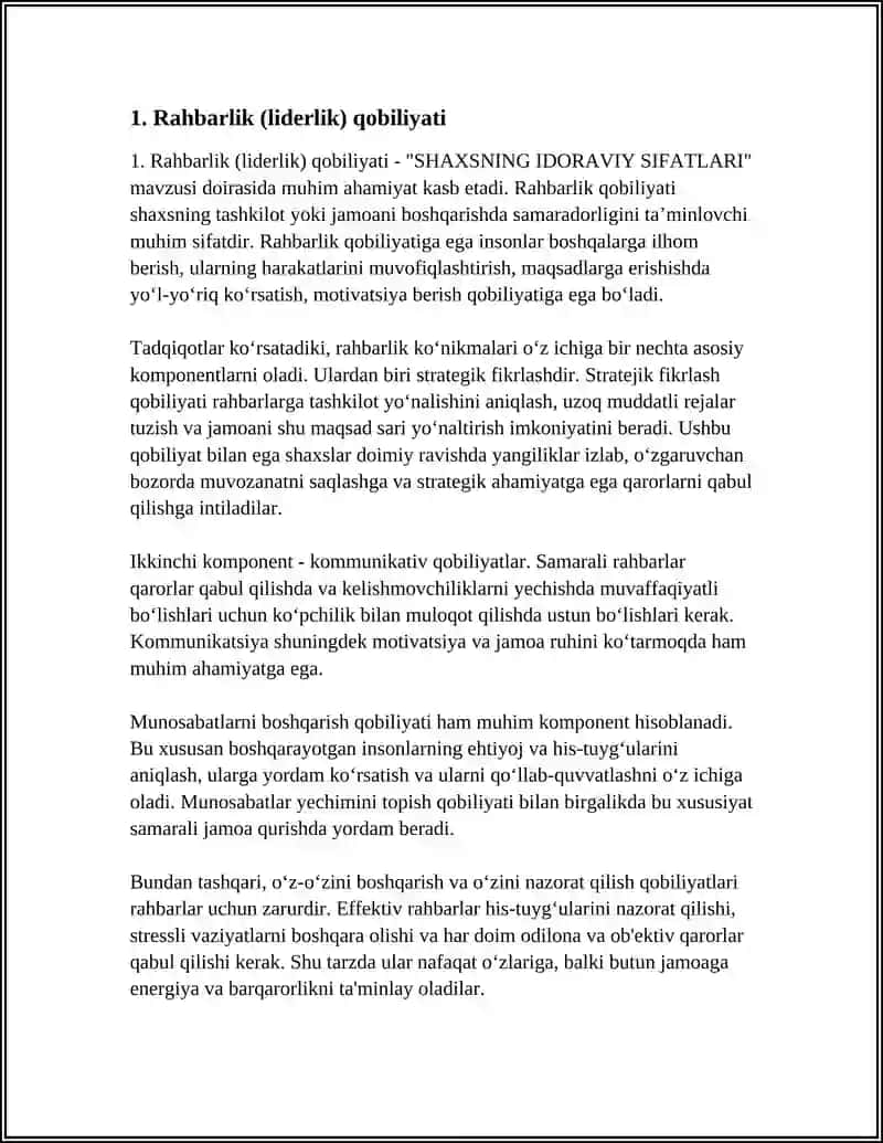 SHAXSNING IDORAVIY SIFATLARI 3
