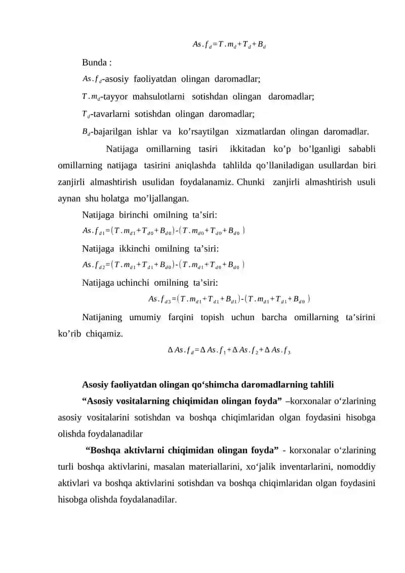 Mahsulotlarni sotishdan olingan daromadlar 3