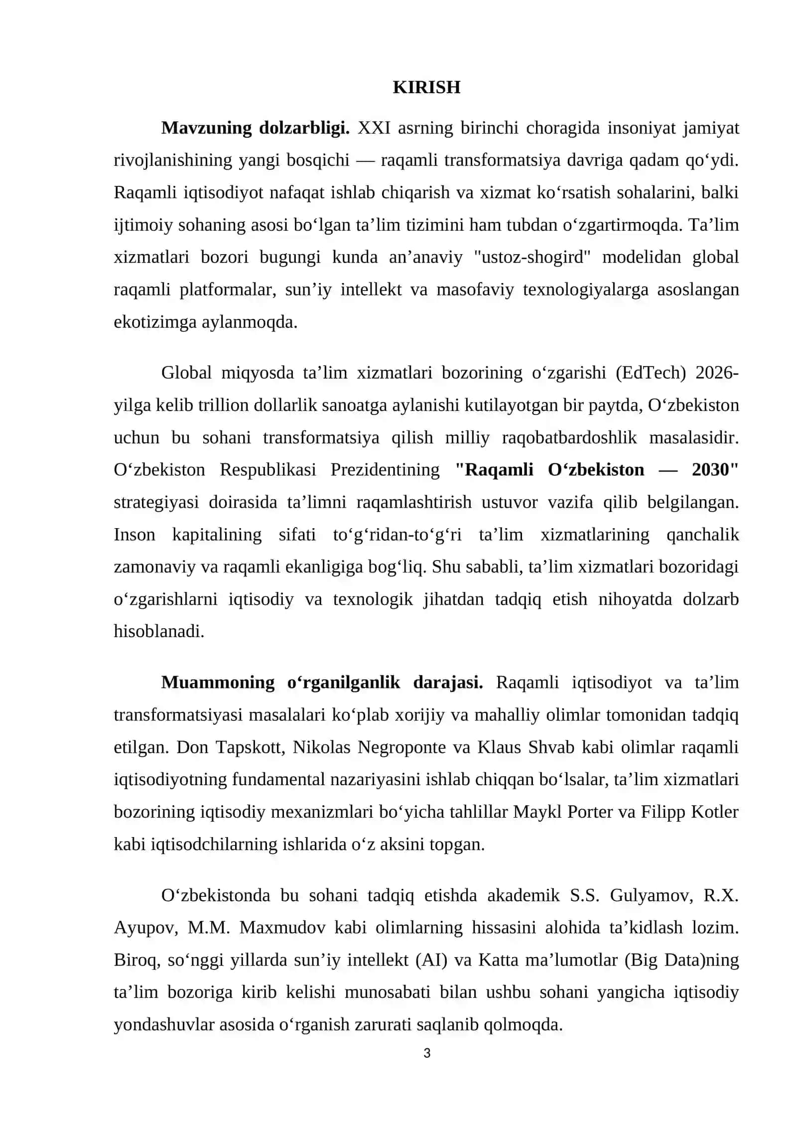 Ta’lim xizmatlari bozori: mohiyati, tarkibi va o‘ziga xos xususiyatlari 3