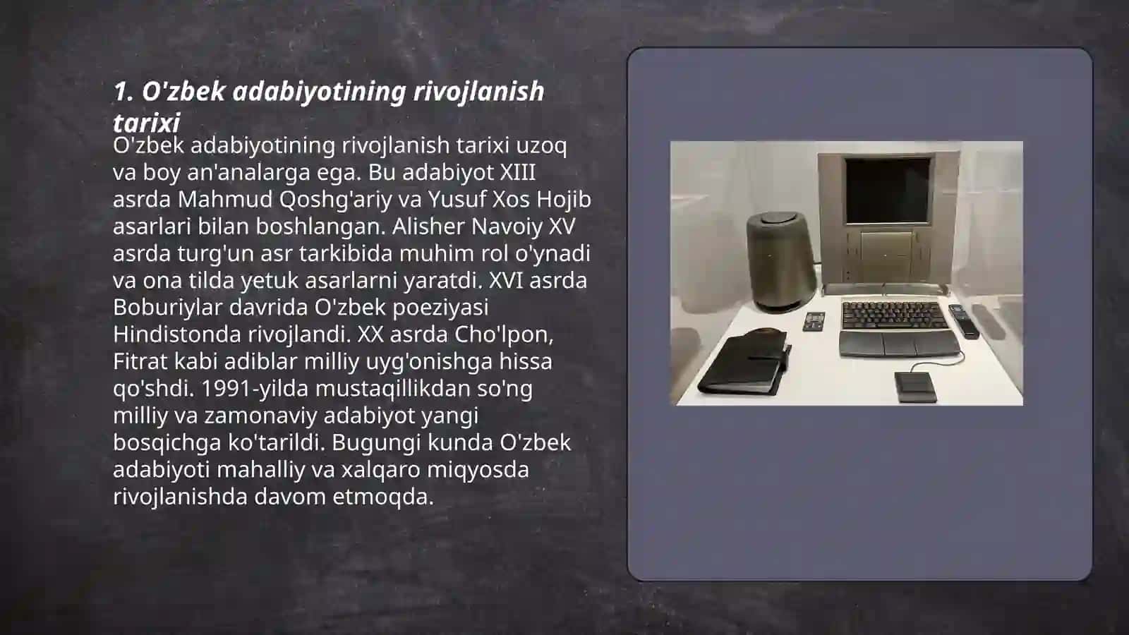 O'zbek adabiyotining rivojlanish tarixi 3