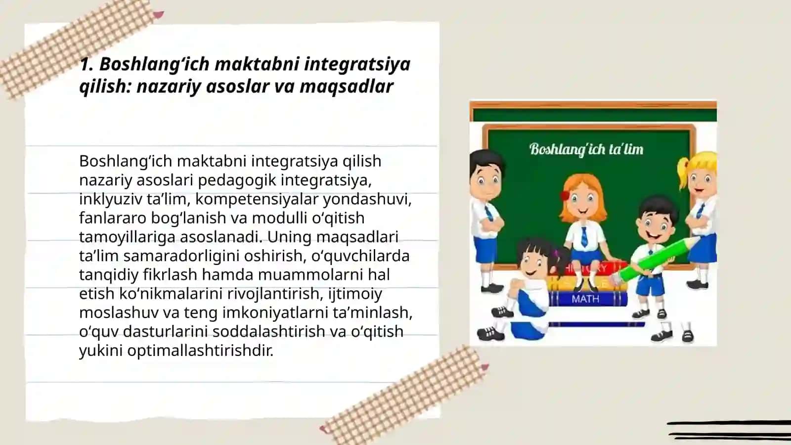 Boshlang‘ich Maktabni Integratsiya Qilish 3