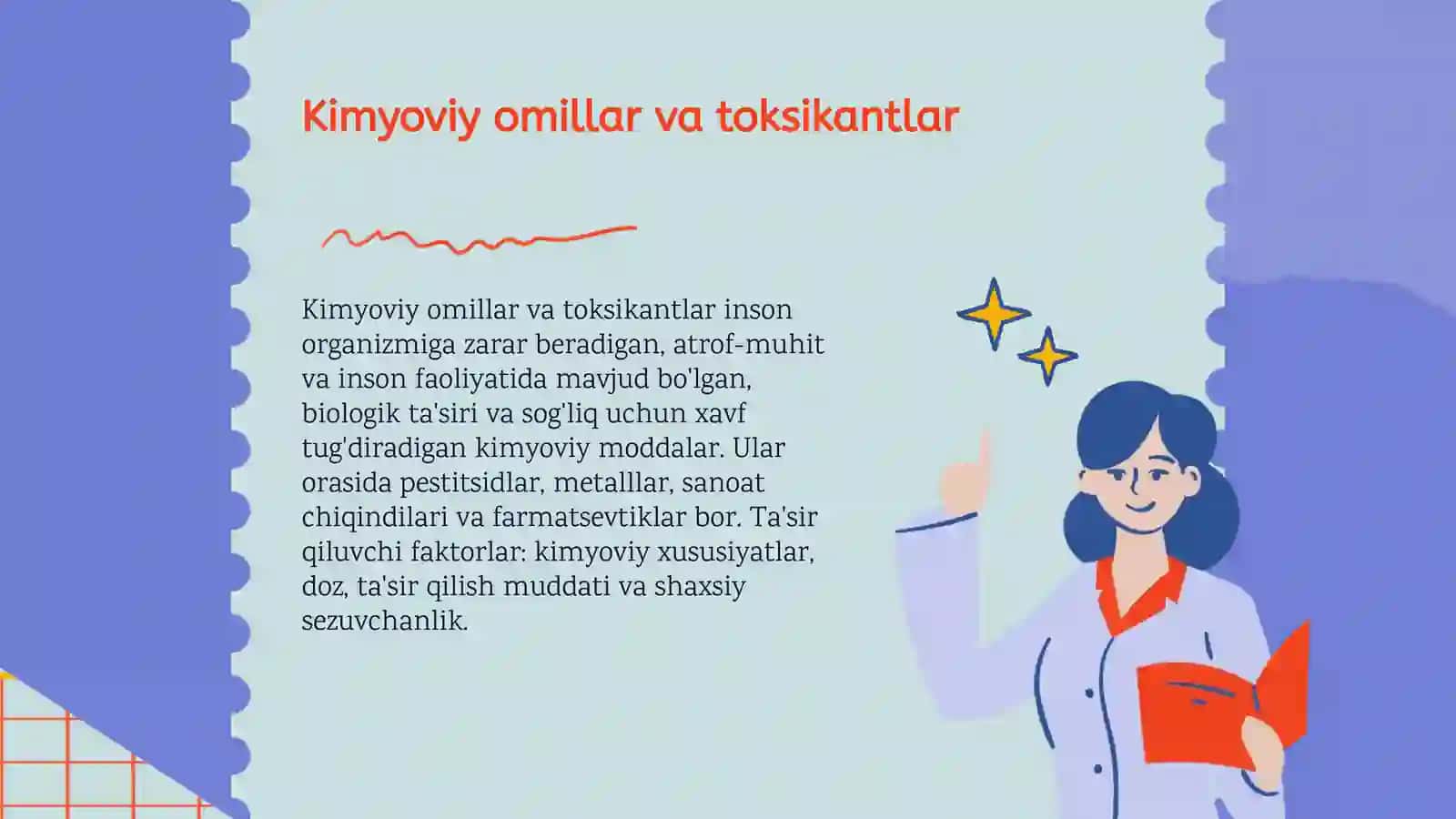 Kimyoviy omillar va ekologik toksikantlarning organizmga taʼsiri 3