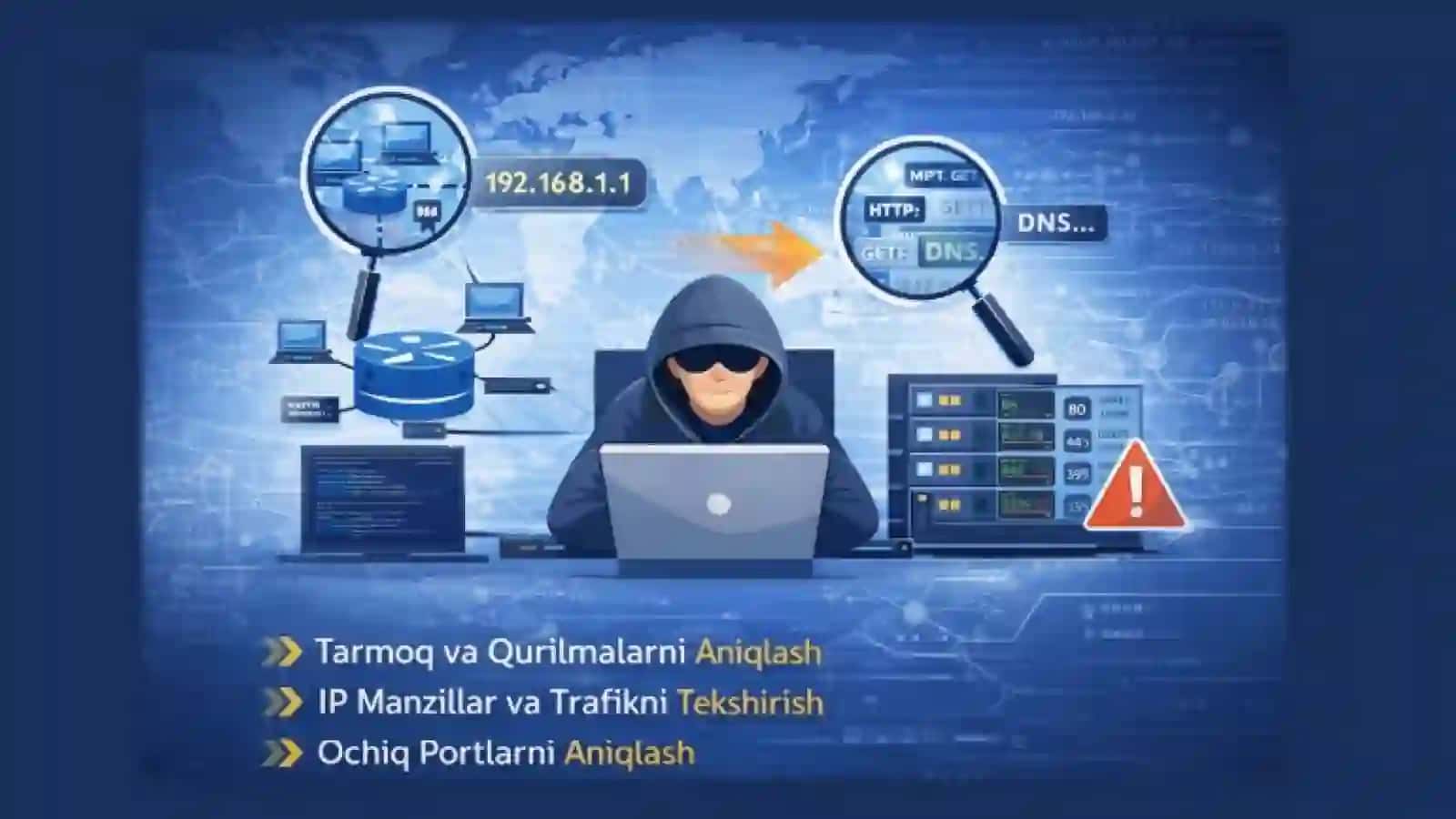 Razvedka hujumini amalga oshirishni o‘rganish: Wiresherk tarmoq analizatori 3