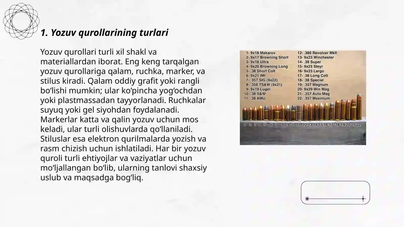 Yozuv qurollari va materiallari 3