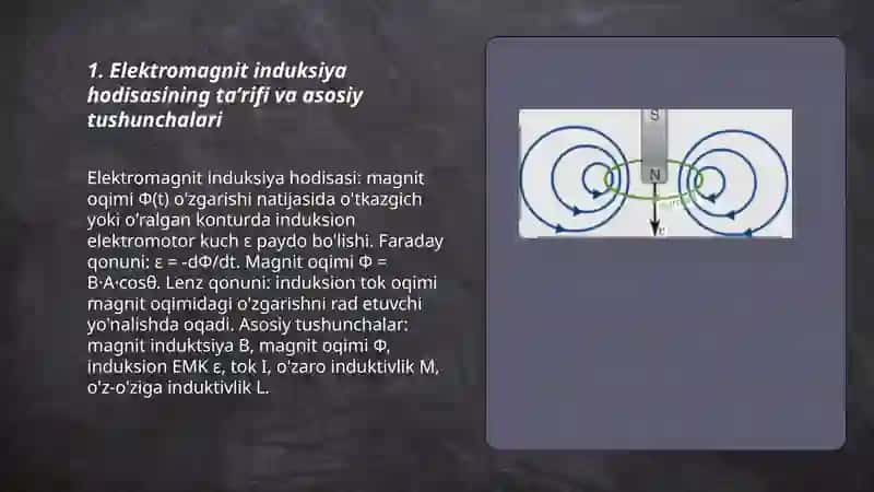 Elektromagnit induksiya hodisasi.Faradey tajribasi 3