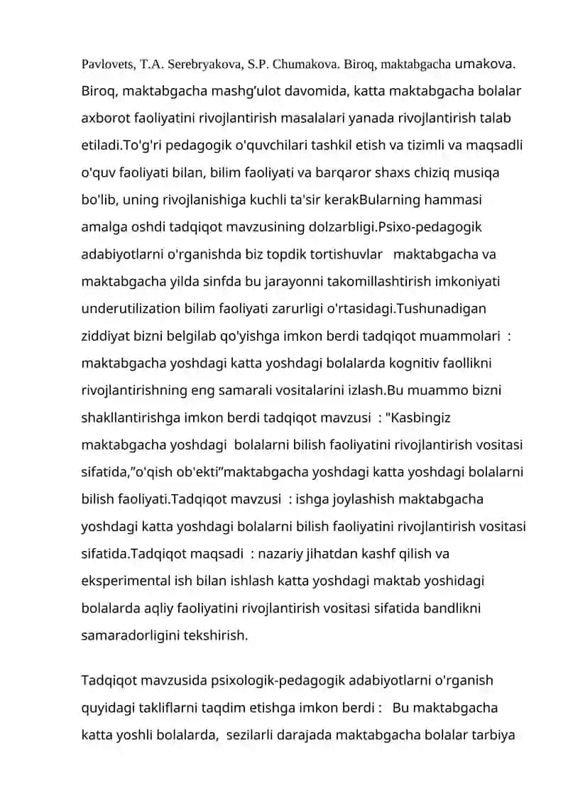 Maktabgacha katta yoshdagi bolalarni aqliy rivojlantirishni pedagogik shart-sharoitlari. 3