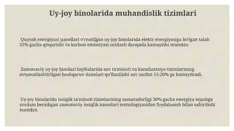 Uy-joy binolarida muhandislik tizimlari 3