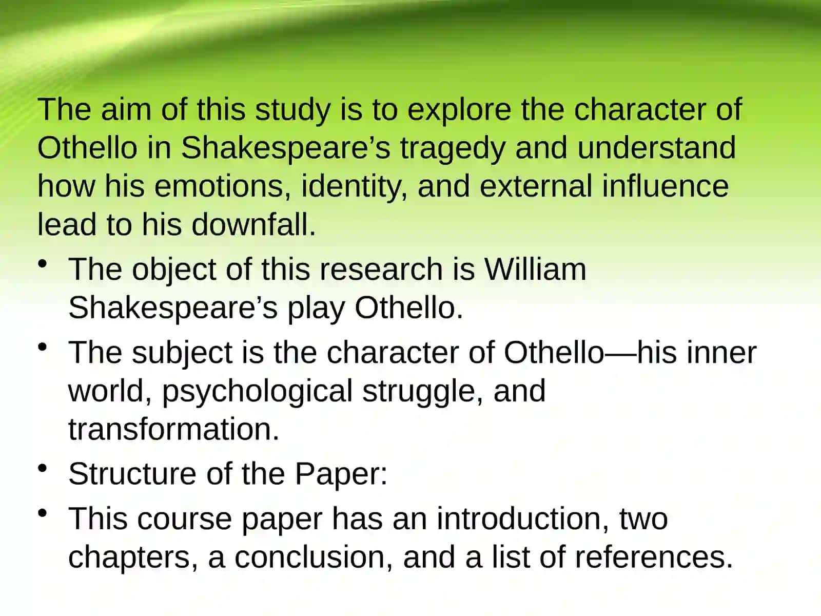 Q. M. Qodirova "Image of Othello in tragedy of W. Shakespeare “Othello”" 3