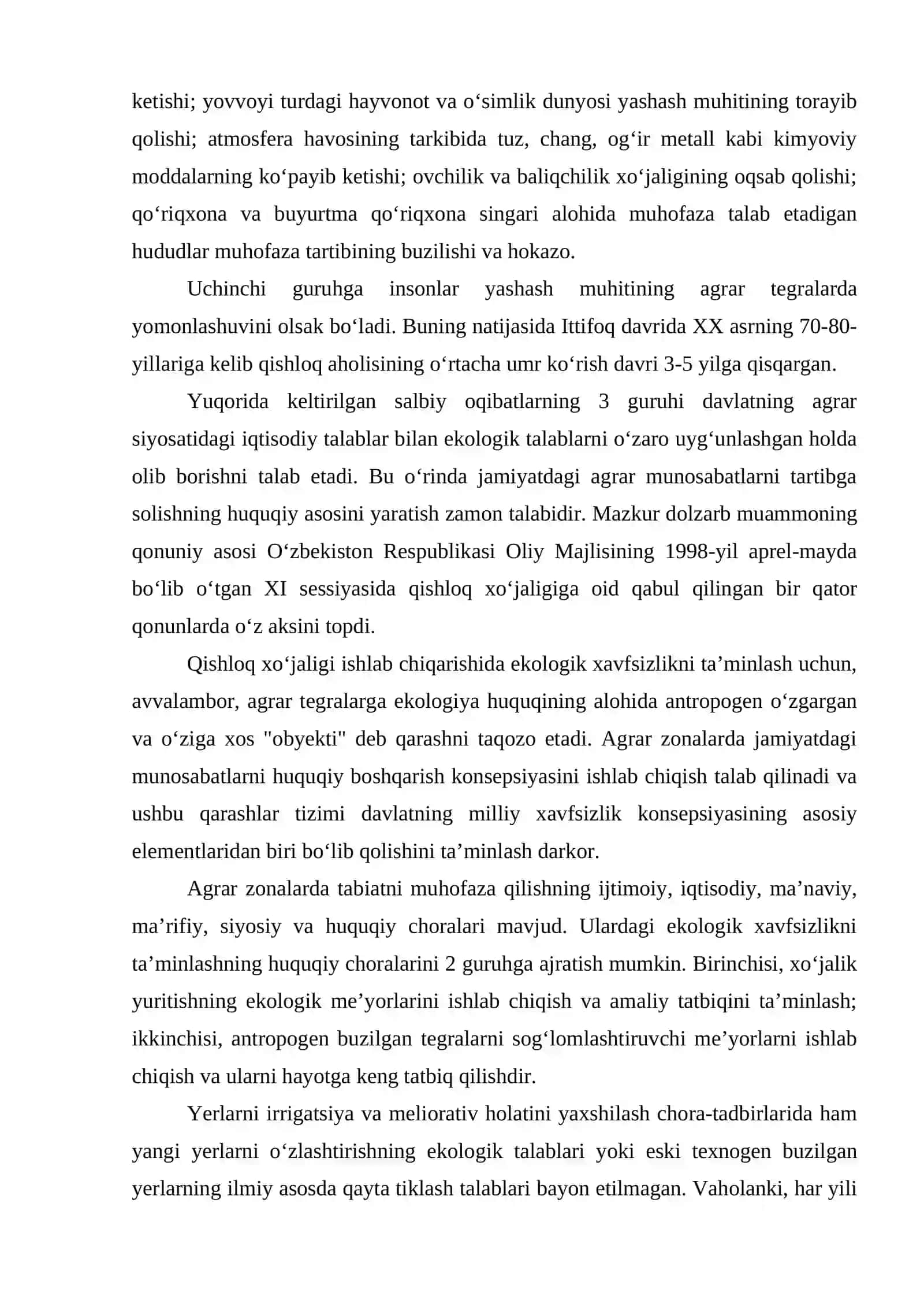 Agrar va sanoat zonalarida atrof-muhitni ekologik-huquqiy muhofazalash 3