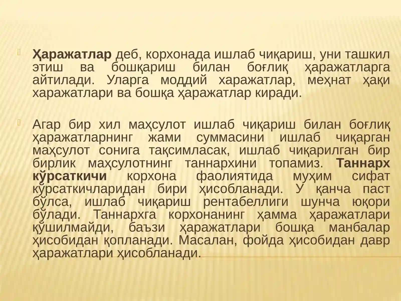 Харажатлар ҳисоби ва аудит 3