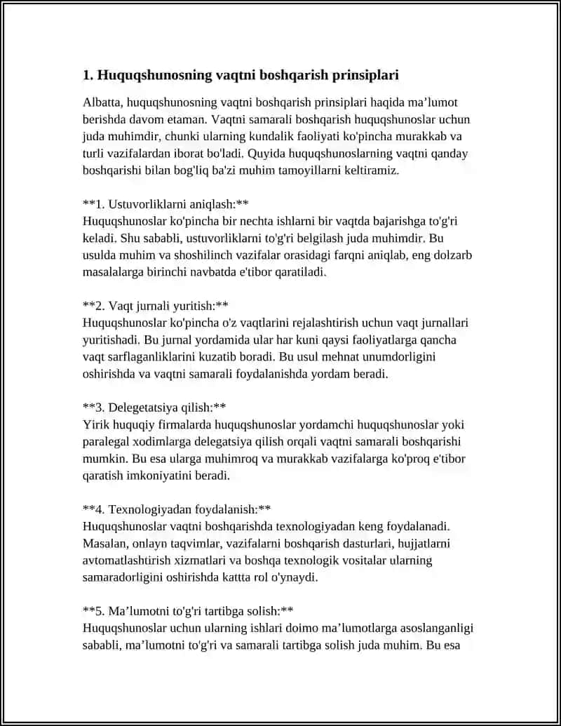 VAQTNI HUQUQSHUNOS HAYOTI VA MEHNAT FAOLIYATIDAGI AHAMIYATI 3