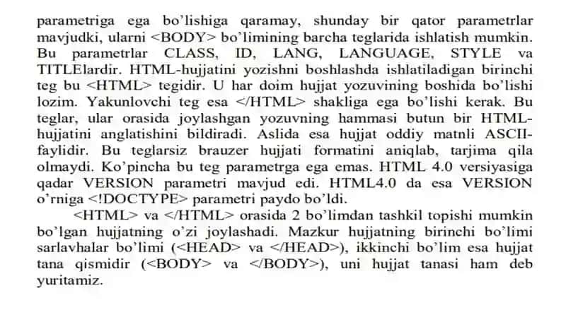 HTML gipermatnli hujjatni belgilash tiliga kirish 3