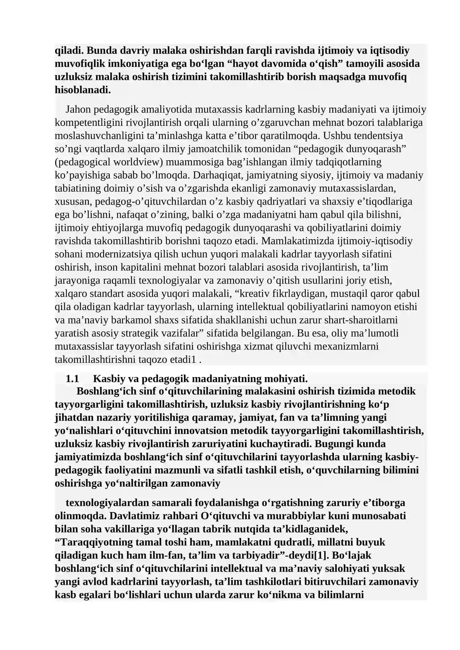 Boshlang’ich sinf o’qituvchisining kasb madaniyati 3