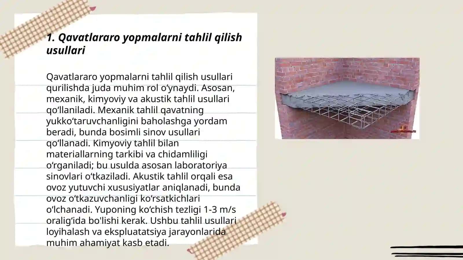 Qavatlararo yopmalarni tahlil qilish 3