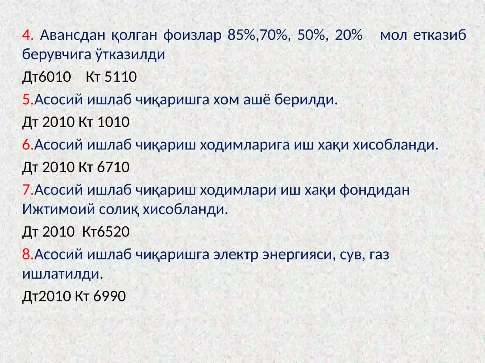 Корхона ташкилотлар фаолият турлари 3