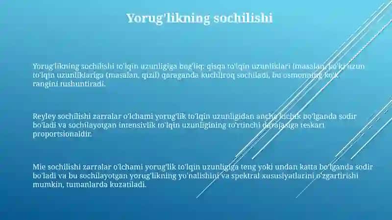 Yorug'likning sochilishi 3