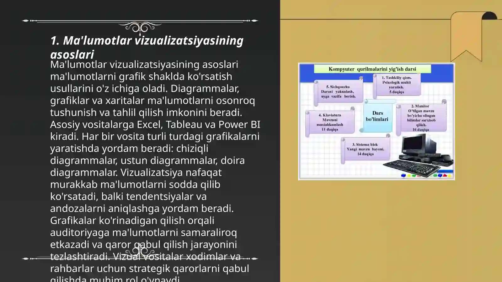 Ma'lumotlarni grafik va diagrammalar orqali taqdim qilish 3