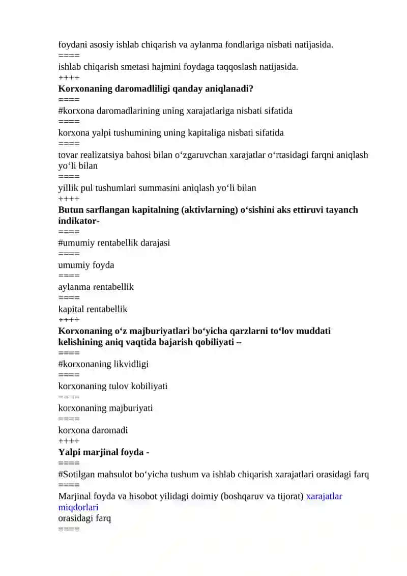 Mahsulot ish va xizmatlarni sotishdan moliyaviy natija 3
