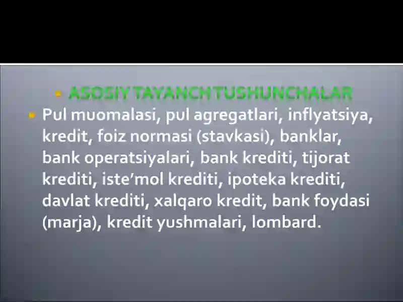 Pul muomalasi va uning amal qilish qonuniyatlari 3